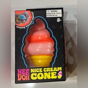 NEE DOH Nice Cream Cone Orange Squishy Toy